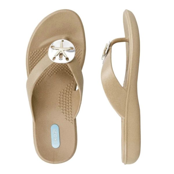 Oka B Sandy Chai Sand Dollar Arch Support Flip Flop | Ooh Ooh Shoes women's clothing and shoe boutique located in Naples