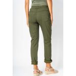 Look Mode 2632S Olive Silver Foil On Front Jegging | Ooh Ooh Shoes women's clothing and shoe boutique located in Naples