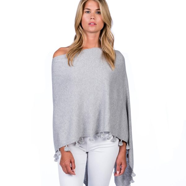 Alashan Cotton?Cashmere Topper with Tassels|Ooh! Ooh! Shoes woman's clothing and shoe boutique naples ,charleston and mashpee