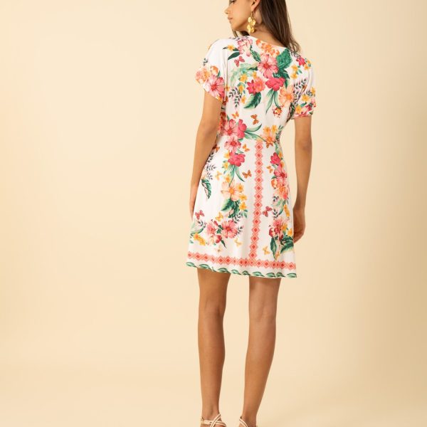 Hale Bob Ivory Bridget Jersey Dress 53AU610A Matte Jersey | Ooh Ooh Shoes woman's clothing and shoe boutique located in Naples Fl
