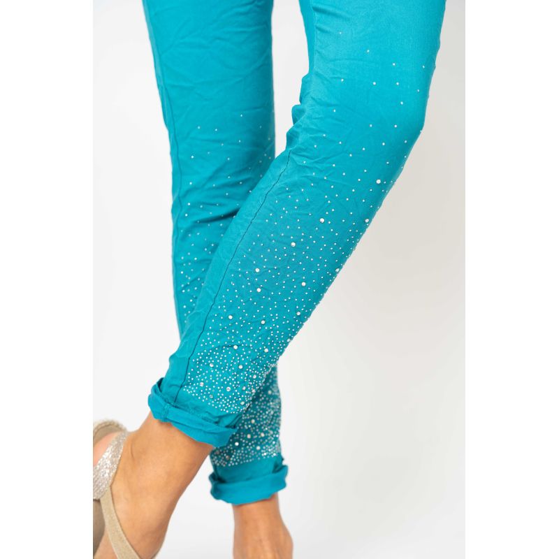 Look Mode 21088DIA Teal One Size Stud Diamond Jegging Look Mode 21088DIA Teal One Size Stud Diamond Jegging | Ooh Ooh Shoes women's clothing and shoe boutique located in Naples