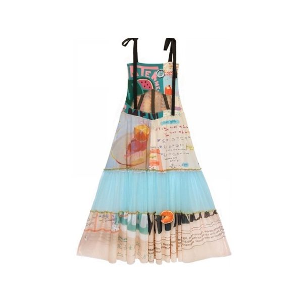 IPNG SMS-DSKI-076 Multi Summer Maths Shake Long Skirt Dress | Ooh Ooh Shoes women's clothing and shoe boutique located in Naples