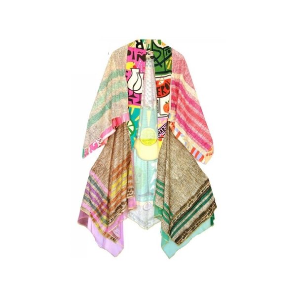 IPNG SMS-KC-099 Multi Summer Maths Shake Kimono Cardigan | Ooh Ooh Shoes women's clothing and shoe boutique located in Naples