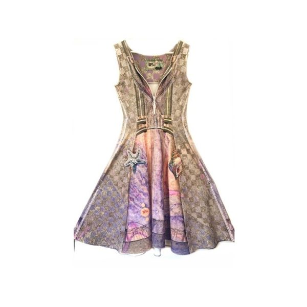IPNG SUN-DZ-001 Multi Sunisfaction Zip Dress | Ooh Ooh Shoes women's clothing and shoe boutique located in Naples