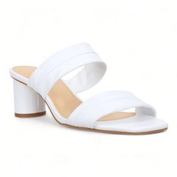 Bruno Menegatti 55203 Victoria White Leather Slide Sandal | Ooh Ooh Shoes women's clothing and shoe boutique located in Naples
