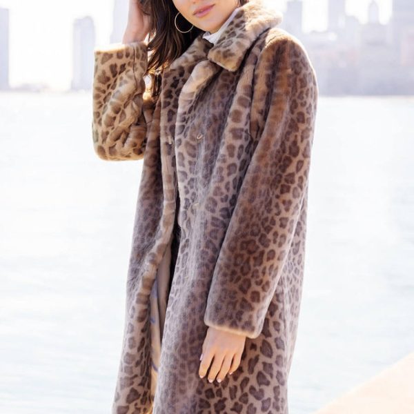 Fabulous Furs 14706 Vintage Leopard Faux Fur Pardon My French Stroller Coat | Ooh Ooh Shoes women's clothing and shoe boutique located in Naples and Mashpee
