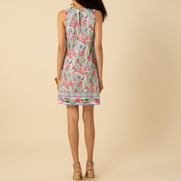 Hale Bob 52TR670A Sleeveless Murphy Above The Knee Dress in Green Print | Ooh Ooh Shoes Woman's Clothing and shoe boutique located in Naples Florida